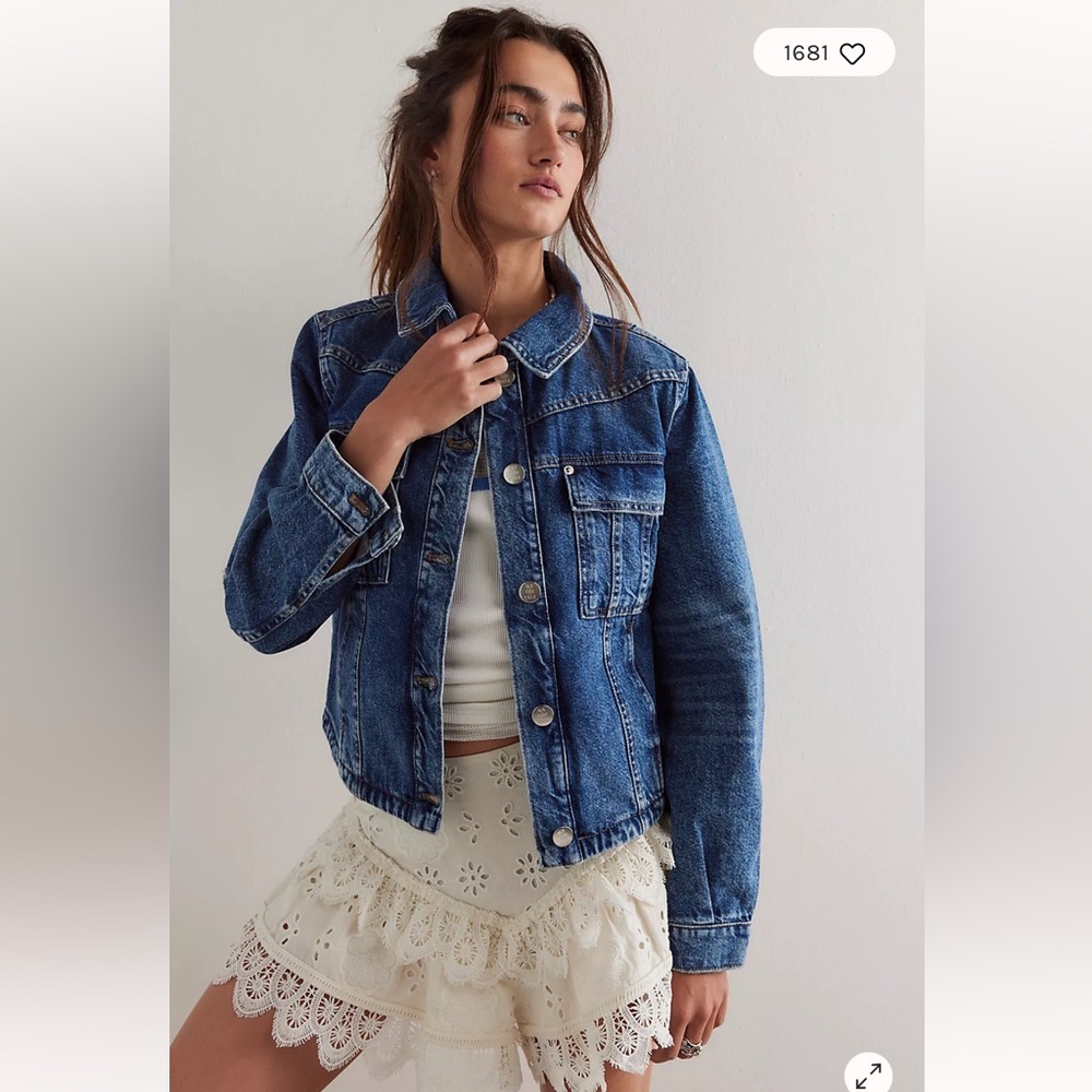 NWT Free People Jade Denim Jacket Size XS
